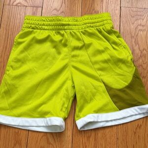 Nike lime green dri fit shorts S
